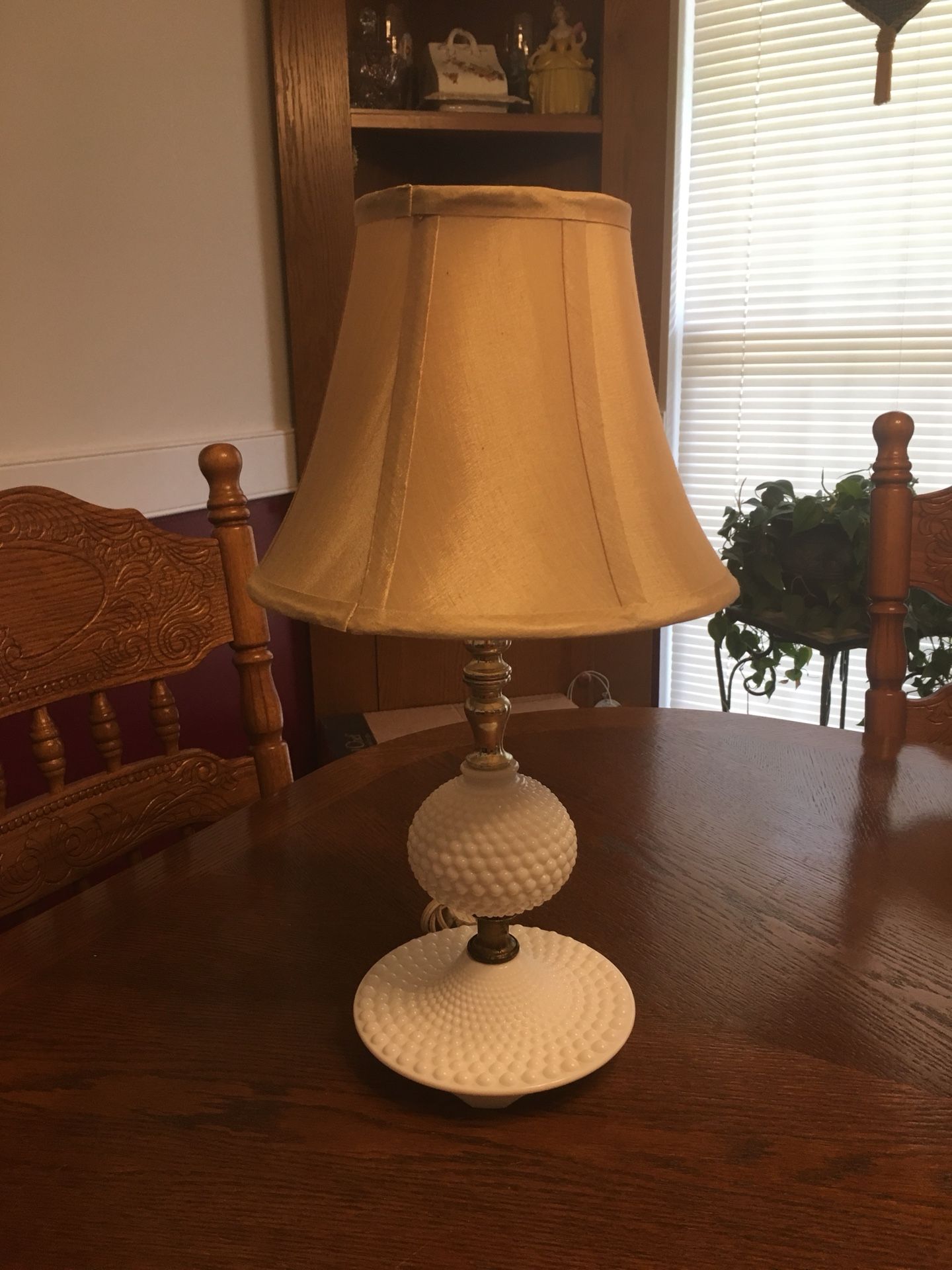 Antique Milk Glass Lamp