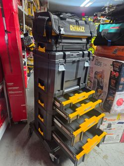 DEWALT TSTACK PACK OUT ROLLING BOX SET NEW