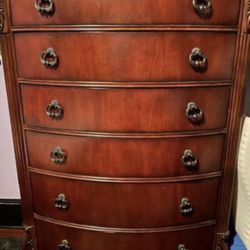Beautiful His and Hers Dresser Set with Large, Double-Door Armoire, All Solid Wood
