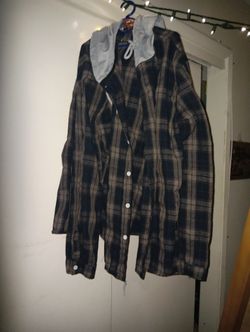 SHEIN flannel Hoodie