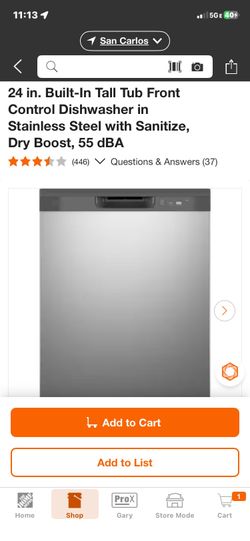 New GE SS dishwasher