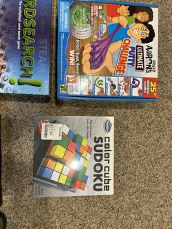5 unopened games etc 