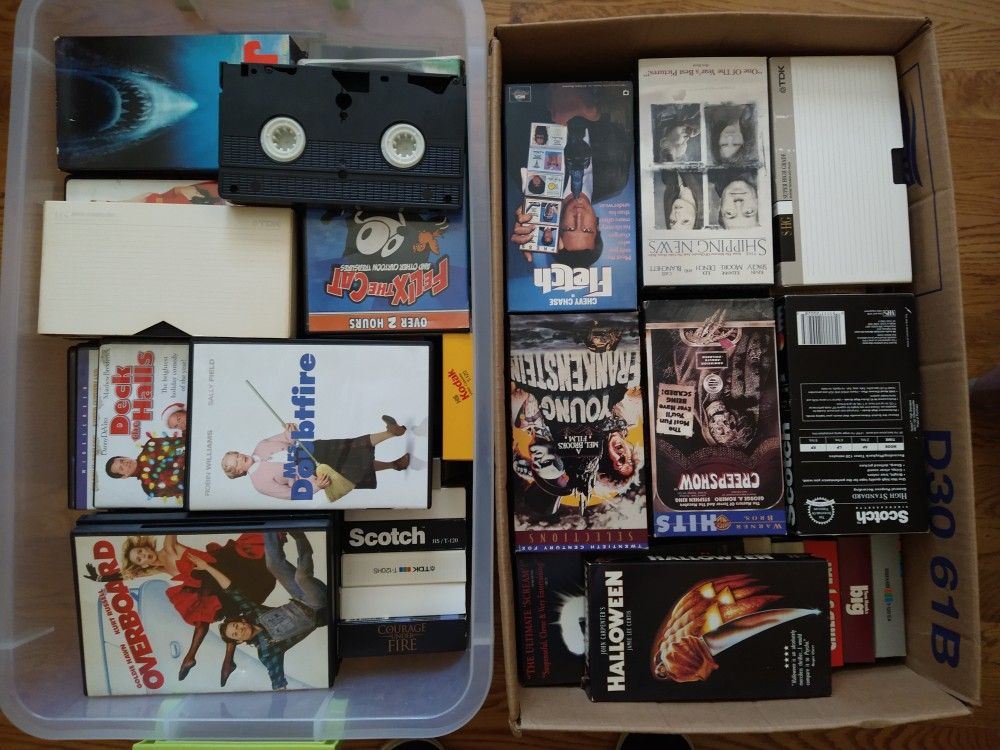 Multiple VHS & DVD tapes for sale