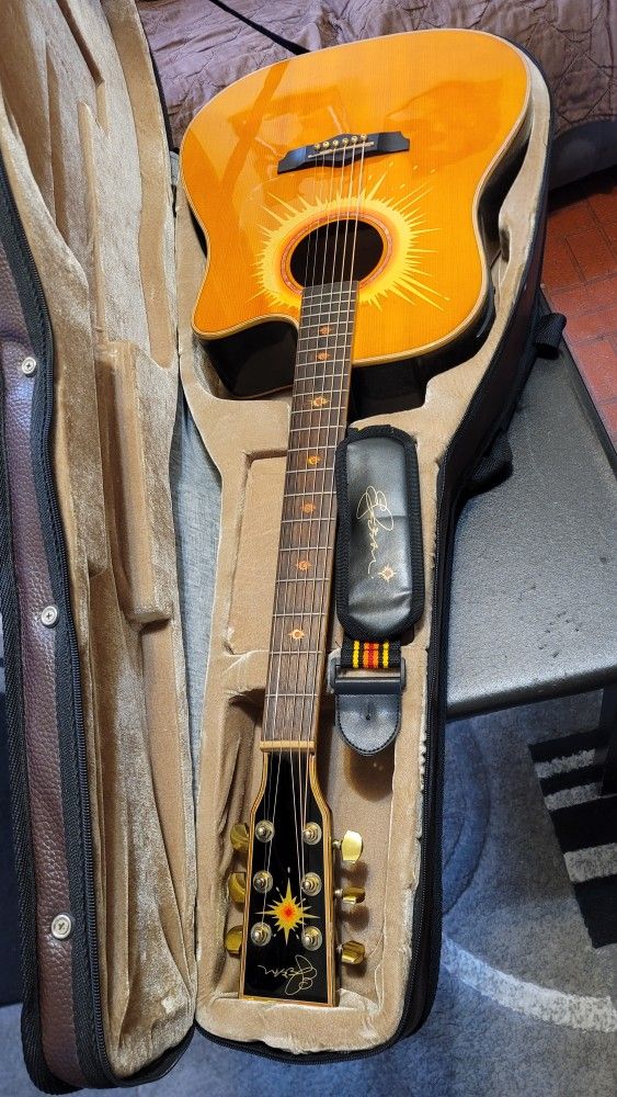 ESTEBAN AMERICAN LEGACY LIMITED EDITION ACOUSTIC ELECTRIC GUITAR CORAL SUN 2007 MADE NATURAL COLOR.