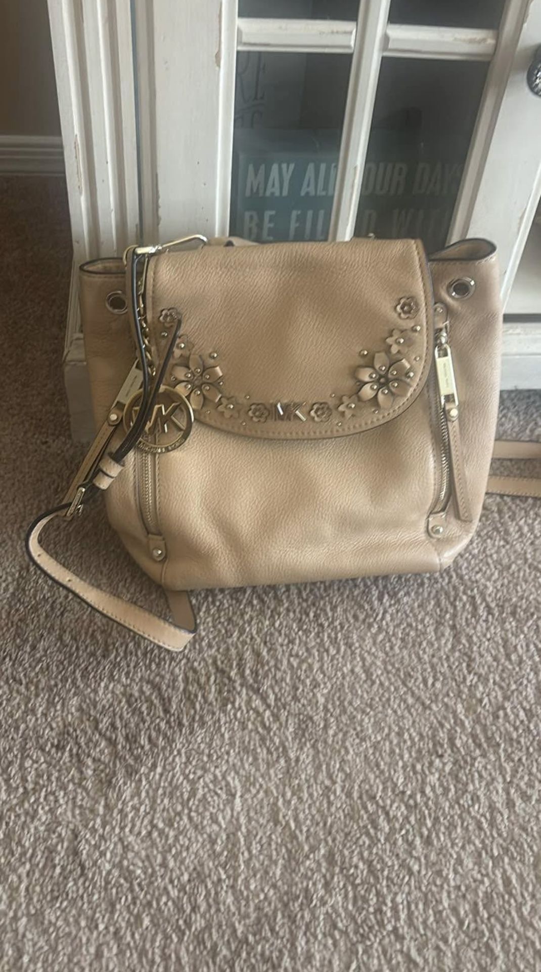 Michael Kors Tan Backpack, Medium
