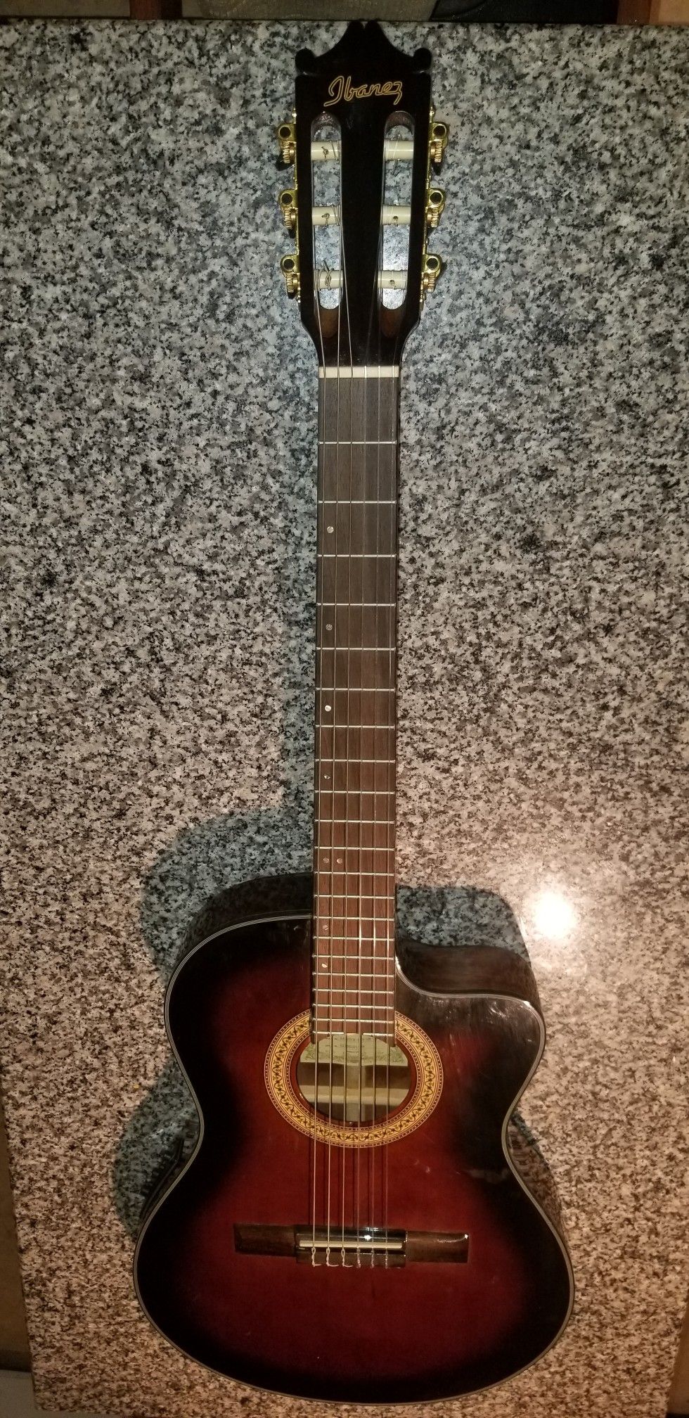 Ibanez acoustic/electric guitar w/ amp