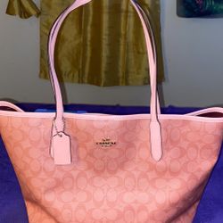 Pink Coach City Tote