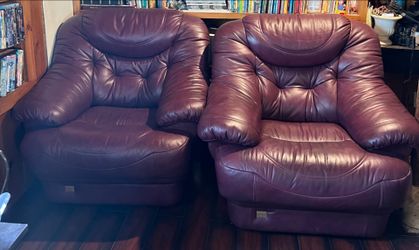 Dima Salotti Italian Leather oxblood armrests sofas loveseats