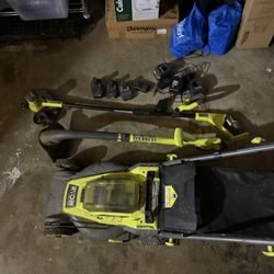 Ryobi Lawn Mower, Edger, and Weed Wacker