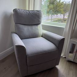 Gray Rocking Swivel Chair 