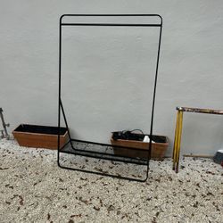 Metal Garment Rack Black 