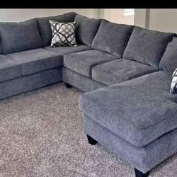 Brand New Artisanal Charcoal Grey 3pc Sectionals 