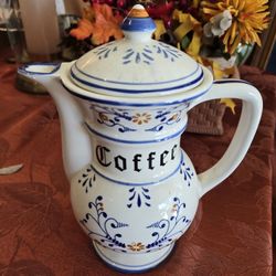 Collectible .. Ceramic coffee  Server Pot 