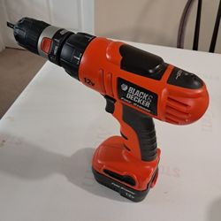 Black & Decker 12-volt Fire Storm Cordless Drill / Screwdriver  (Lost Battery & Charger)