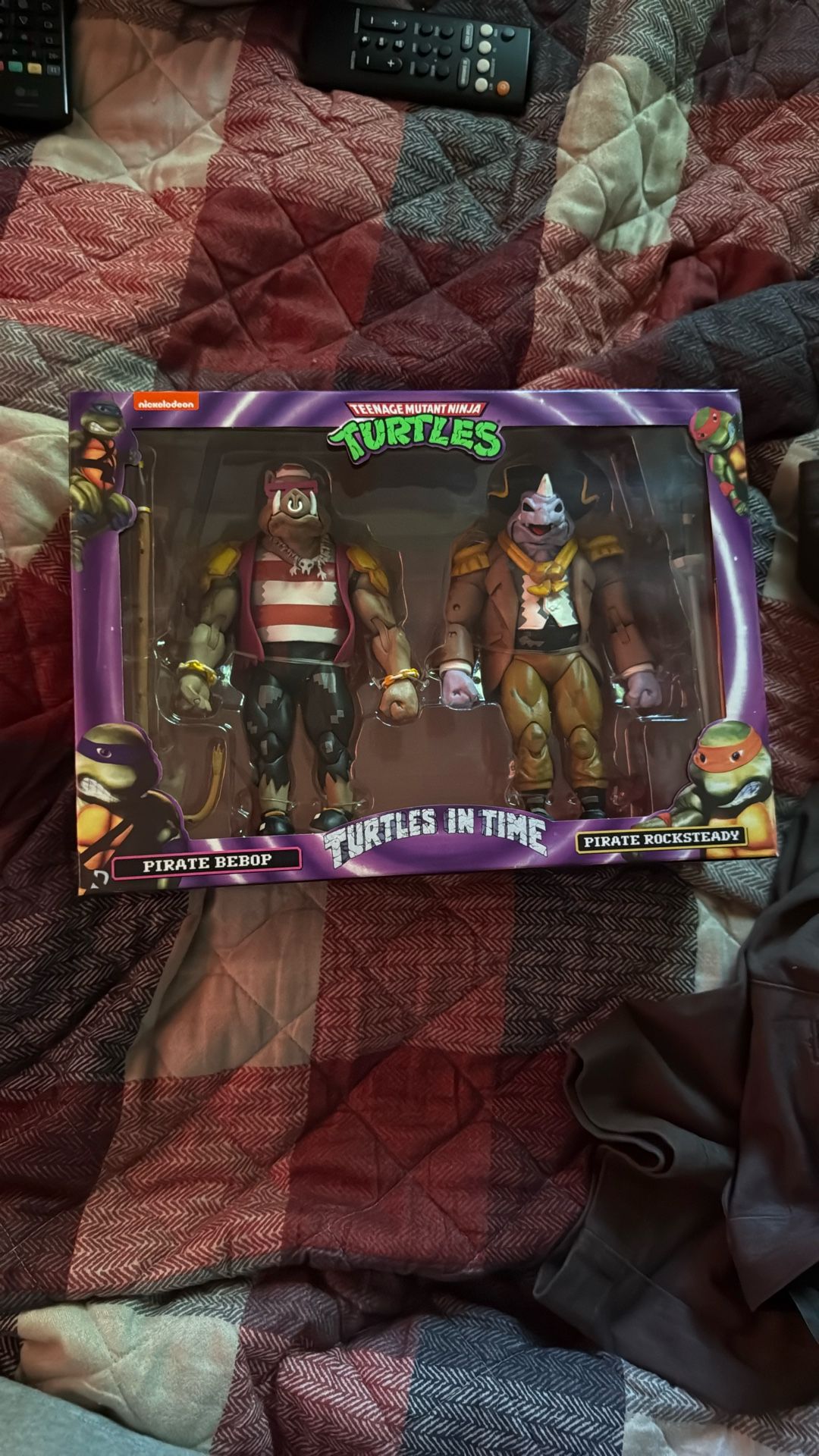 Neca Teenage Mutant Ninja Turtles Pirate Bebop And Rocksteady Turtles In Time Figurines