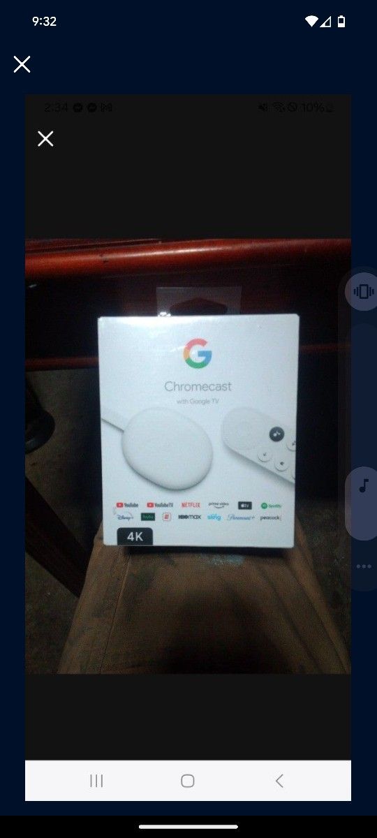 Google Chromecast W/Google TV 4k HDR