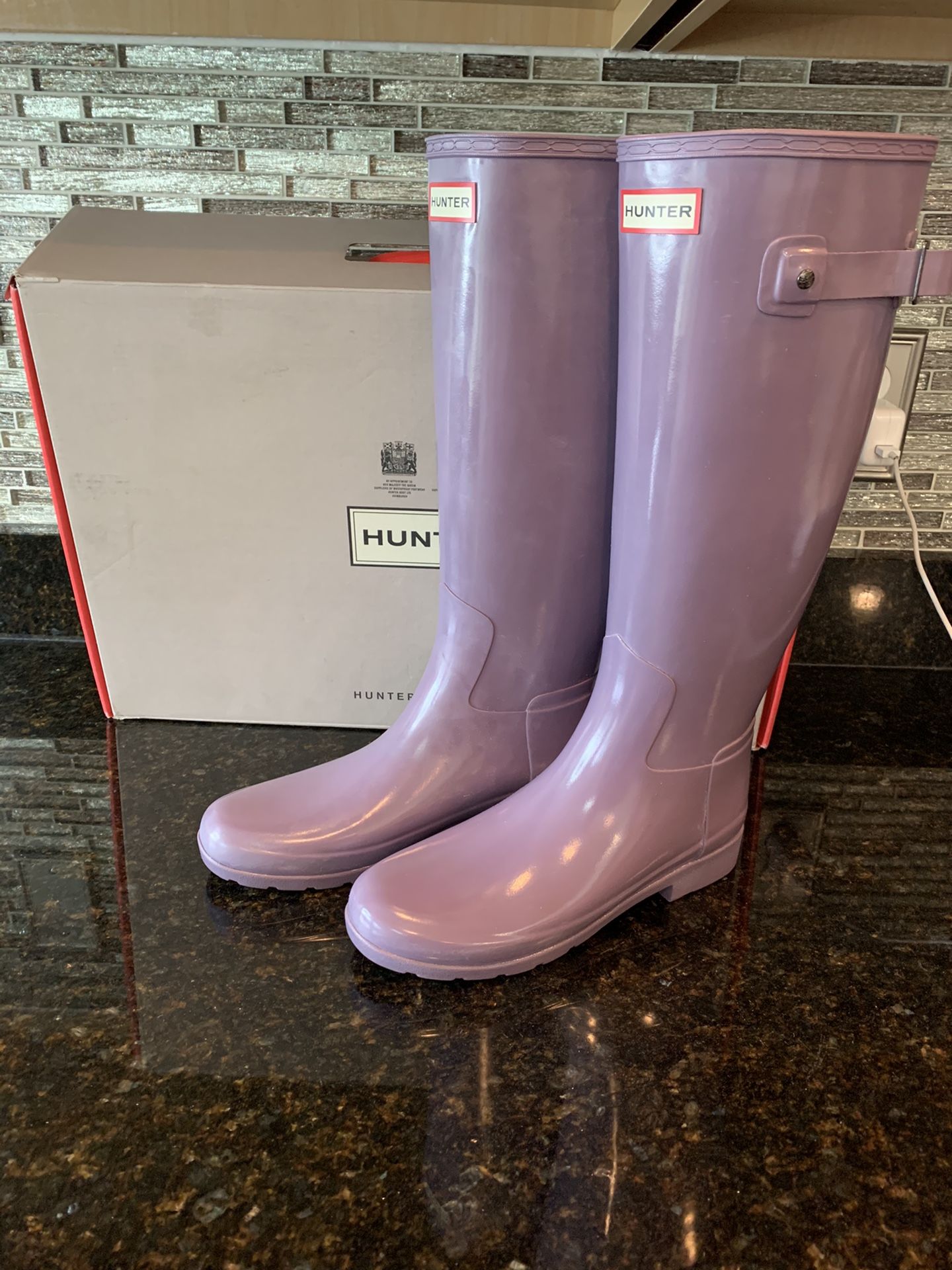 Hunter Women's Rain Boots - Purple - Size: 7