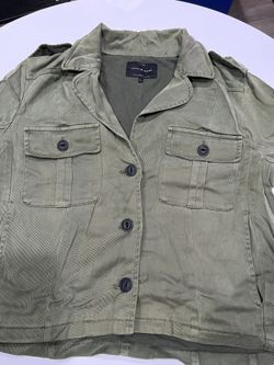 Lucky Brand Jacket Womens Large Green Casual and Cropped