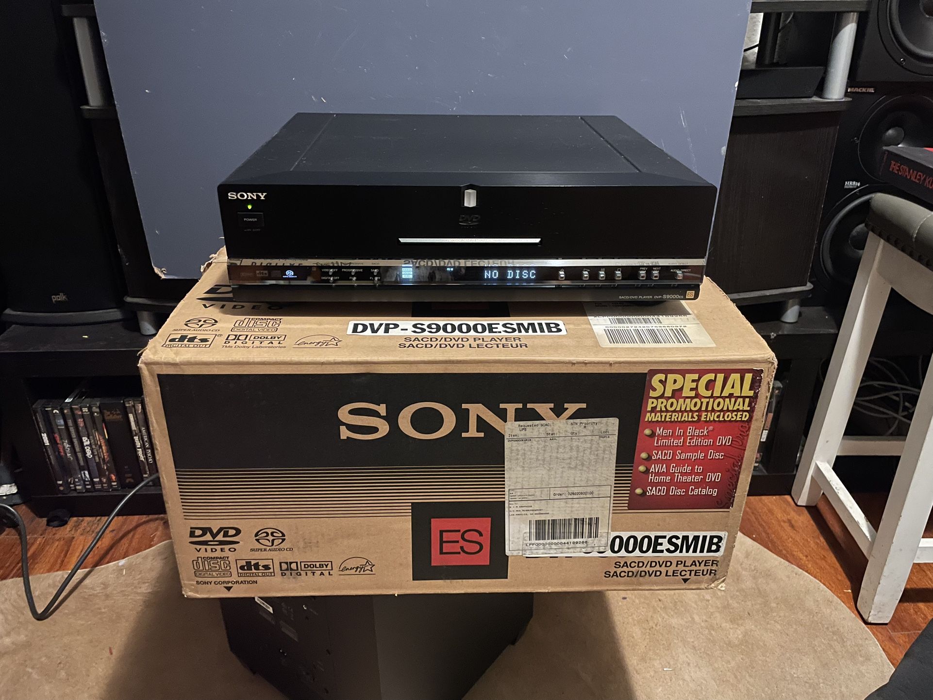 Never Used SONY DVP-S9000ESMIB DVD Player