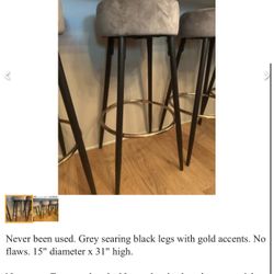 Set Of 4 Modern Bar/Counter Stools 