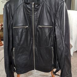 Mossimo Women's Black Leather Jacket. Size S