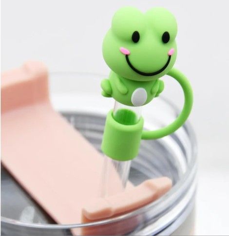 Cute Animal 4pc Straw Cover Cap 