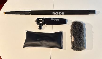 Rode NTG3 Precision RF-Biased Shotgun Microphone with WSS-2018 Professional Windshield, Universal Shock Mount, and Rode Adjustable Boompole