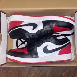 Nike air Jord sneakers, men's 10, 1 low white/black-varsity red - white 