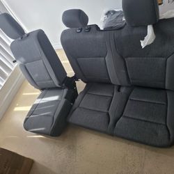 2021-2026 Ford F150 F250 F350 Rear Seat Crew Cab OEM Dark Gray Black Cloth
