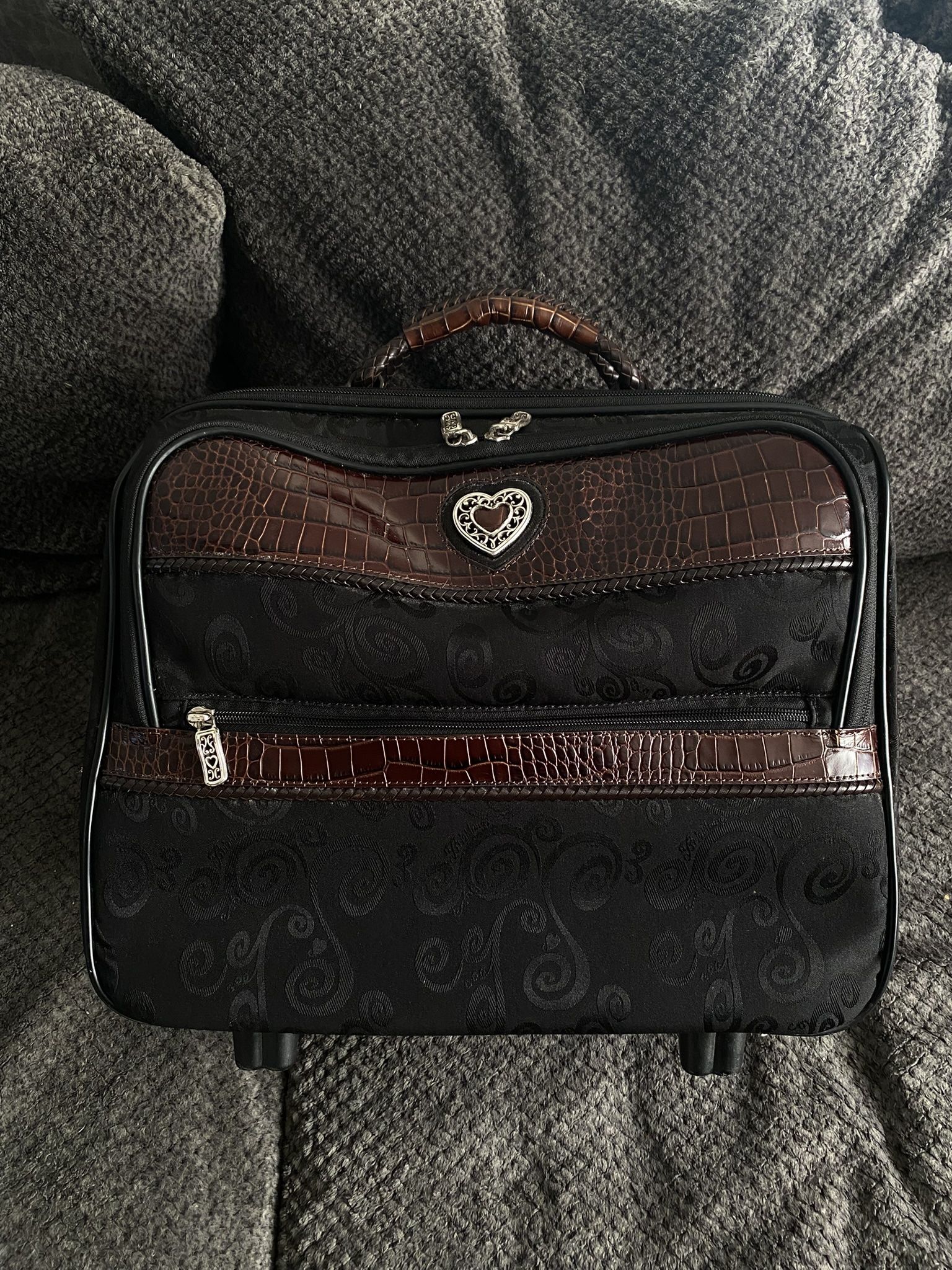 Vintage Floral Carry-On Luggage Bag