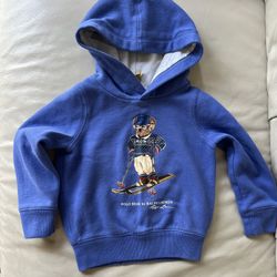 Polo Bear Fleece Hoodie, Size 3months-1year 