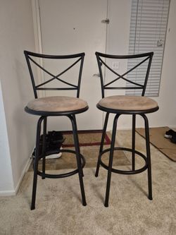 2 Cloth Barstools