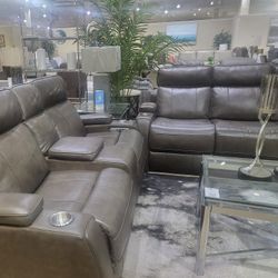 Taupe Oatmeal Sofa And Love Seat, 