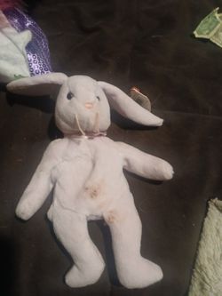 Ty Beanie Baby White Bunny Plush