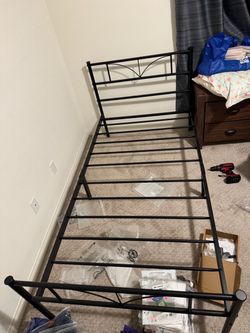Twin metal bed frame