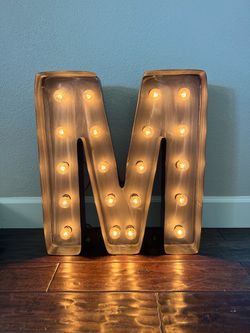 Marquee Letter M Light Up Sign