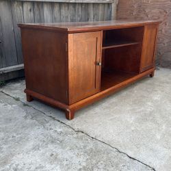 Wood TV Stand / Media Console Cherry Brown 