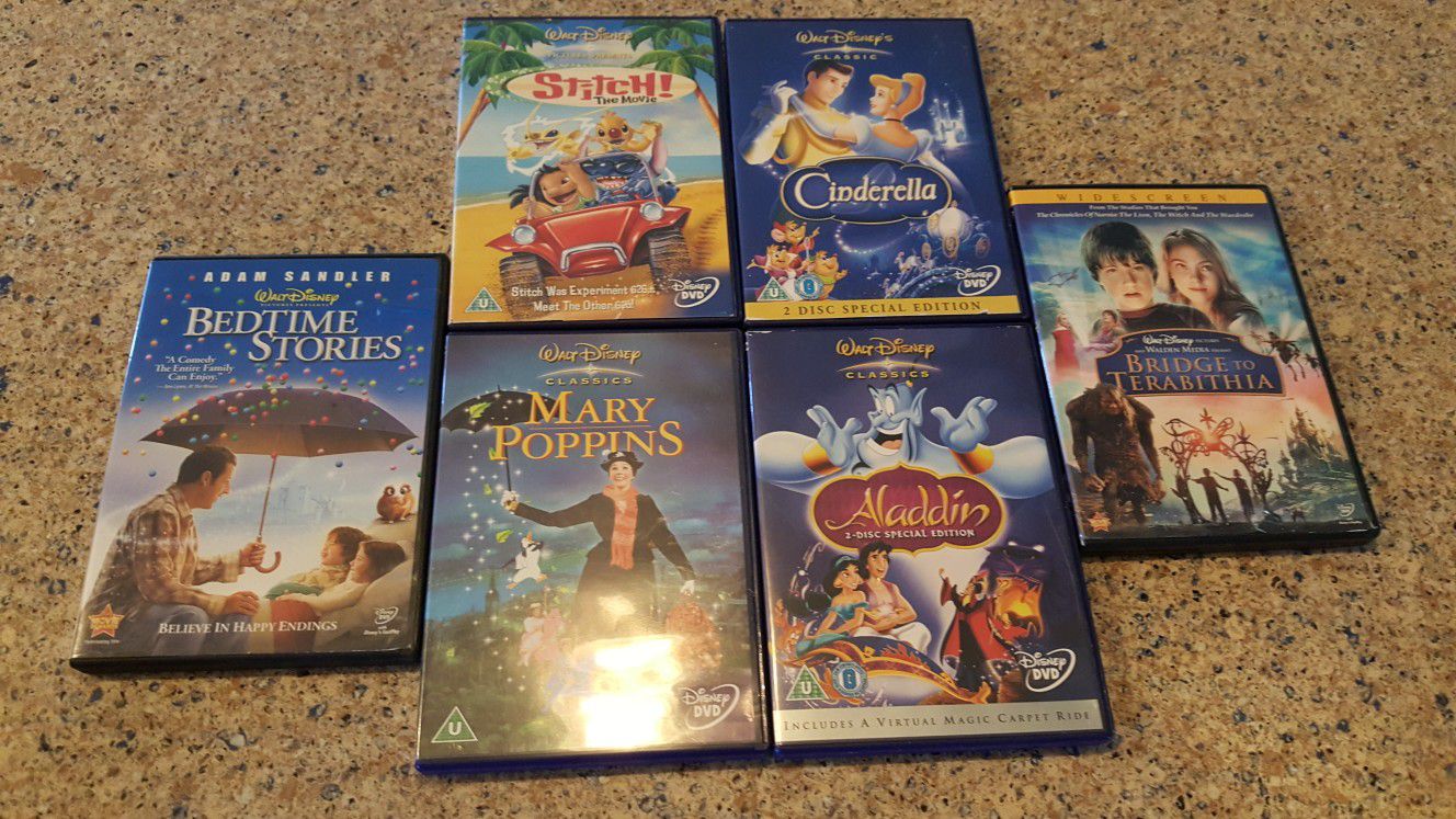 6 Disney DVDs