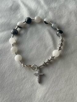 Rutilated Quartz rosary bracelet