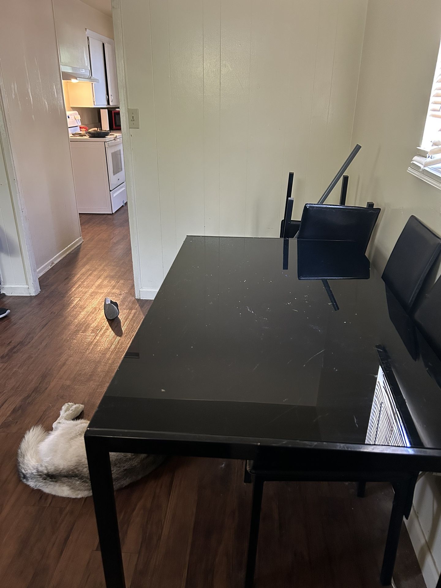 Black Glass Table