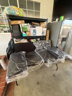 Black patio cushions six piece
