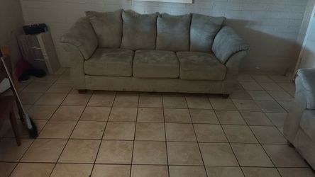 2 Seat Microfiber Sofa Sage Green