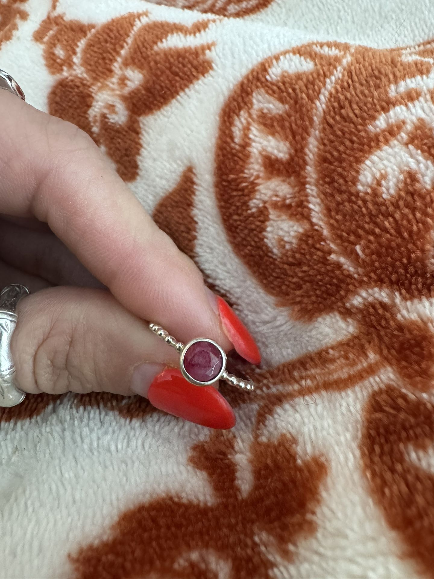 Ruby Sterling Silver Ring