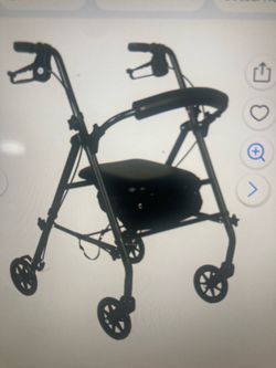 Rolling walker with brakes and a seat, brand new