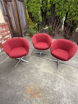 3 Coalesse Designer Swivel Lounge Chairs – Modern Commercial Grade