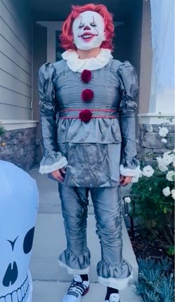 Used clown with mask costume for Halloween