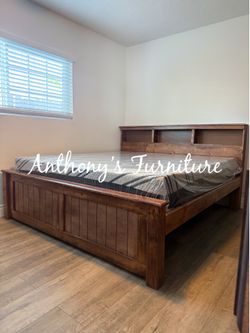 New King Bed With Memory Foam Mattress
