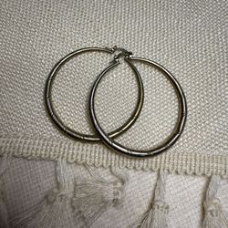 925 Sterling Silver Bamboo Hoop Earrings – Vintage Textured Silver Hoops