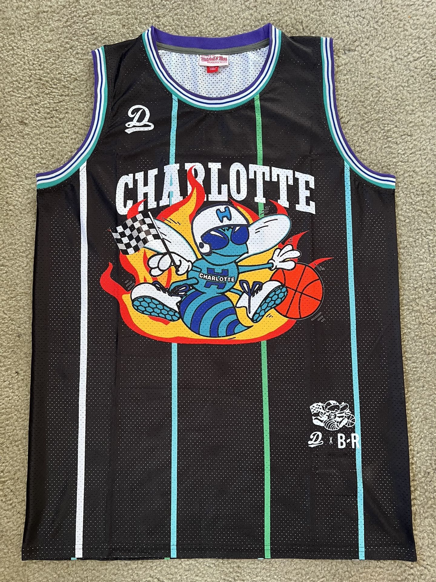 MENS DREAMVILLE J.COLE CHARLOTTE HORNETS JERSEY 2XL XXL