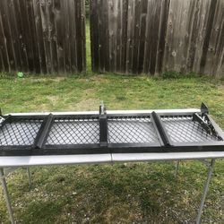 Travel trailer rack with spare tire mount.w